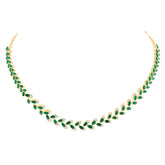 1 1/4CTW-DIA ANA M 6 CTW-MQ-EM NAT GEM FASHION NECKLACE(16 INCH)